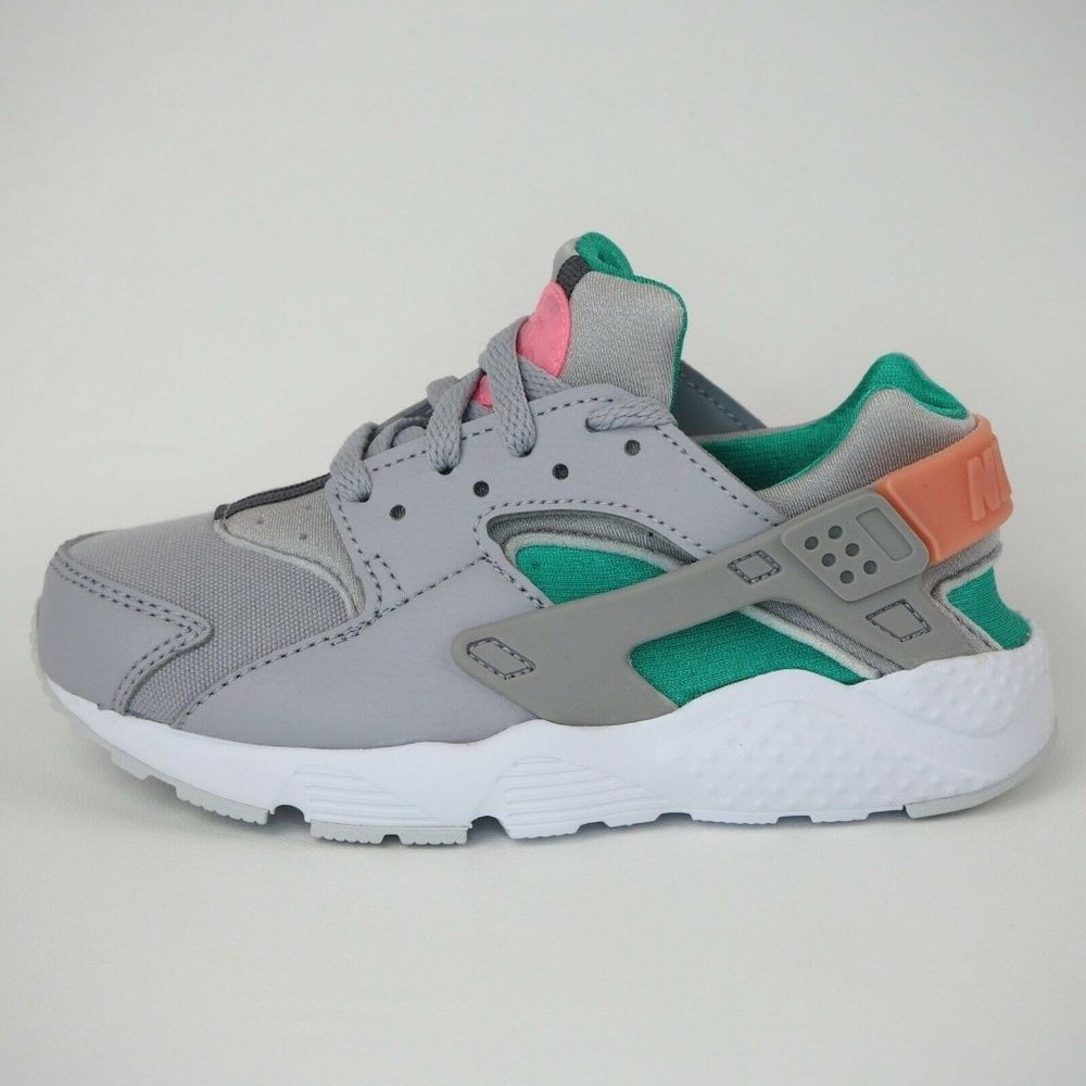 Nike Little Kids Air Huarache Running Grey White - Picture 3 of 12